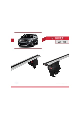 Fiat Freemont 2011-2016 Arası İle Uyumlu Ace-4 Ara Atkı Tavan Barı Gri