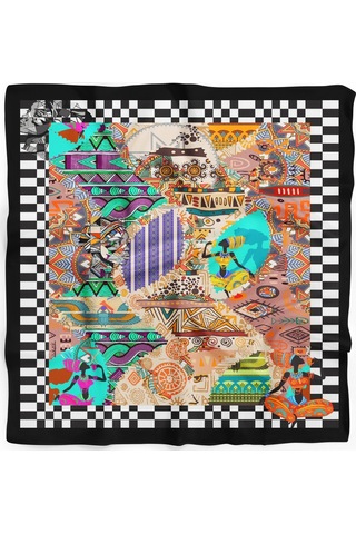 Tribal Mix Desen Bandana/fular Çok Renkli