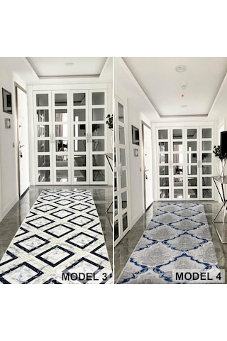 Jel Kaymaz Tabanlı Kesme Rulo Halı Yolluk - 17 Model