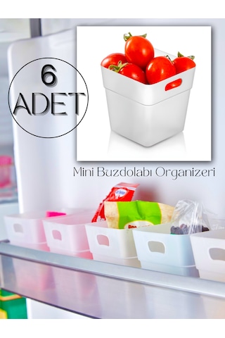 Erkugo Buzdolabı Kapak İçi Düzenleyici Organizer Kutu 6'lı Set