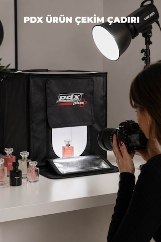 Pdx Ürün Çekim Çadırı Fotobox 200 Cm Işıksız Çekim Çadırı Siyah