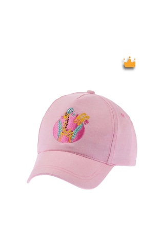 Kitti 1-3 Yaş 48cm Kız Çocuk Yazlık Desenli Ayarlanabilir Şapka Kep Y2310004 Açık Pembe