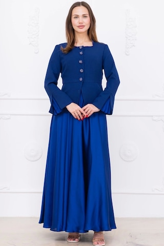 Kare Yaka İşlemeli İkili Takım 4718-saks Saks