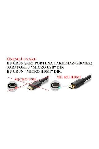 Micro Hdmi To Hdmi Kablosu 5 Metre 4776A Çevirici Kablo Mikro