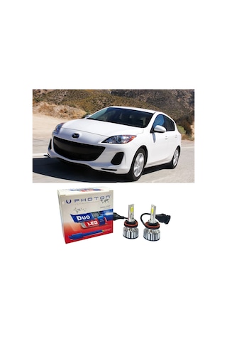 Mazda 3 Led Xenon Uzun Far Ampulü Hb3 Duo Yeni Seri Beyaz 2009-2013