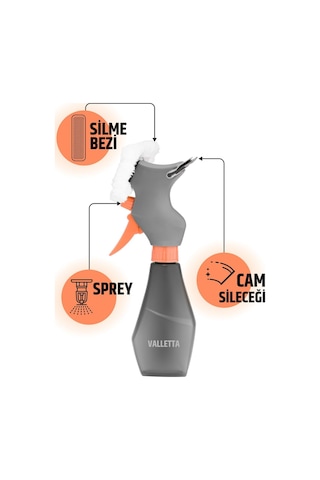 Manta 3'ü 1 Arada Hazneli Spreyli Peluş Bezli Cam Sileceği, Araç Diğer