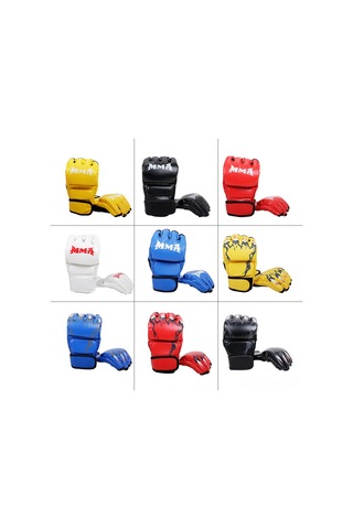 Reedark Kara Kaplan Pençe Desenli Profesyonel Yarı Parmak Dövüş Eldiveni - Mma, Boks, Ufc, Sandık Egzersizi İçin Erkek/kadın/çocuk Siyah