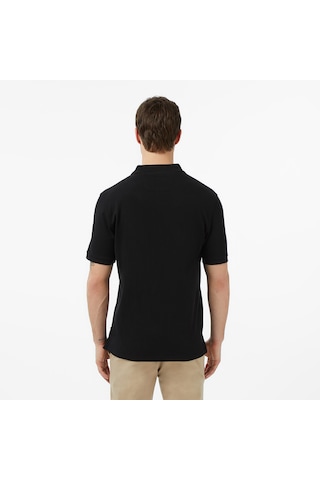 Nautica Erkek Siyah Regular Fit Polo Yaka T-shirt Düz K65000t Siyah