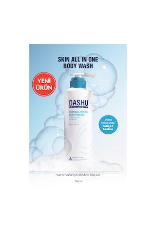 Yüz Ve Vücut İçin Arındırıcı Duş Jeli Dashu Daily Skin All In One Body Wash Yeşil Çay