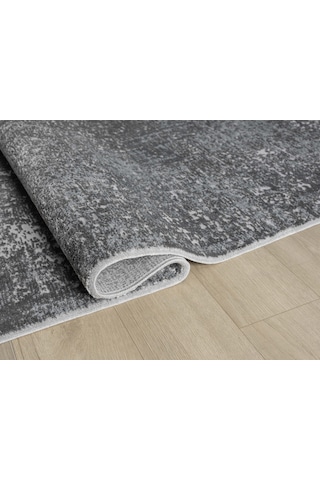Mariesse Home Vita Serisi Bambu Dokulu Modern Sık Dokuma Koridor Kesme Yolluk Dokuma Makine Halısı Evita6001 Antrasit