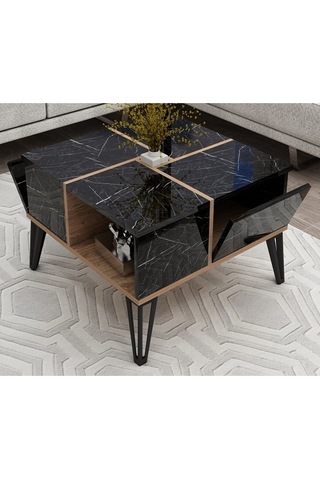 Orta Sehpa Nova Mermer Desen Meşe