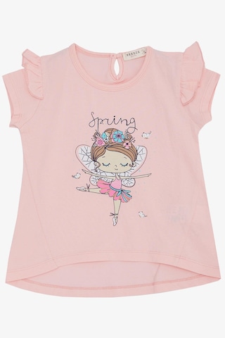 Breeze Kız Çocuk Tişört Bahar Temalı Balerin Kız Baskılı 1.5-5 Yaş, Pembe-pembe Pembe