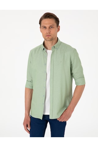 Pierre Cardin Erkek Çağla Gömlek Desenli 50306996-vr016 Çağla
