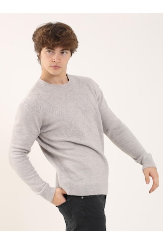Dufy Gri Erkek Slim Fit O Yaka Triko - 97369 Gri