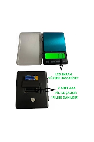 Mh-999 Pratik Dijital Hassas Mutfak Terazisi Hassas Tartı 600 G /0.01 Gr. Hassasiyet Çok Renkli