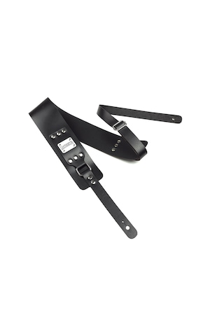 Leatherton Lt Fastback Hakiki Deri Gitar Askısı Siyah