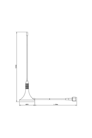 Gsm Kablolu Anten Sma 2dbi 100mm