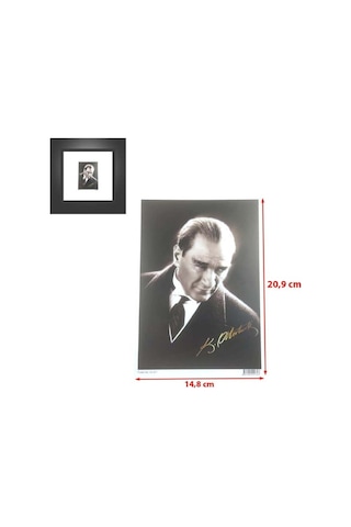 10 Adet Kemal Atatürk Poster A5 Küçük Poster Ebat: 20,9 Cm X 14,8 Cm