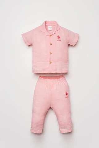 U.S. Polo Assn. Kız Bebek Takım Pudra-2293 Pudra