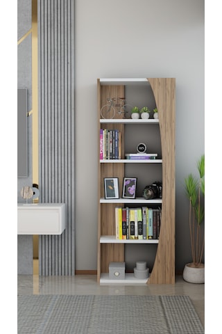 Alpa Ev Mobilya 6'lı Duvar Rafı 50 CM Kitaplık Salon Duvar Rafı Kitaplık Düzenleyici Raf