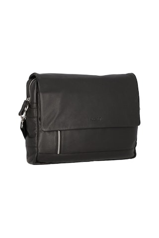 Alassio Oro Messenger 38 Cm Siyah Deri Laptoplu Omuz Çantası