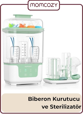 Momcozy Biberon Kurutucu Ve Sterilizatörü İç İçe Geçen 4 Ü 1 Arada Kompakt Ve Modüler