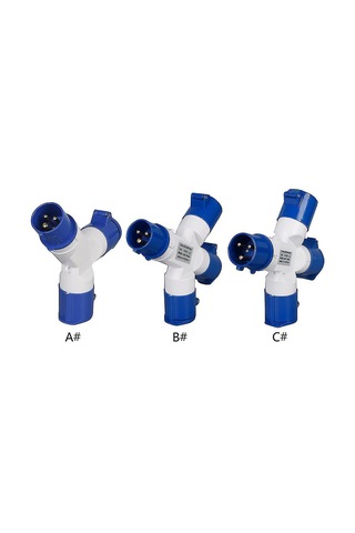 16a Kamp Karavanı Tekli 2/3 Yollu Elektrik Bağlantı Ayırıcı Adaptörü