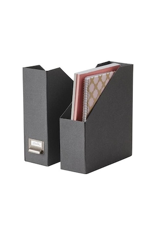 2 Li Dosyalık Kulplu- Koyu Gri MeridyenDukkan Dosyalama Düzenleyici Sert Karton