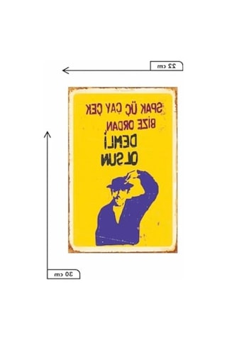 Retro Vintage Mdf Çay Tablosu - Turist Ömer Temalı