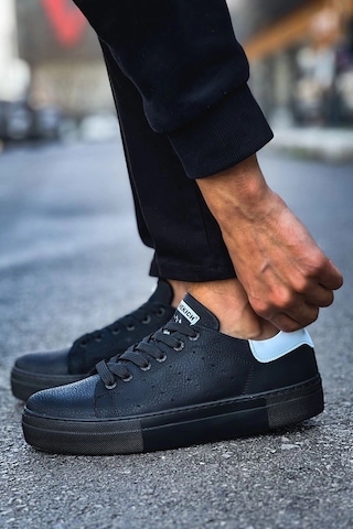 Ch983 - Cst Tennis Erkek Ayakkabı Sıyah/beyaz Çok Renkli