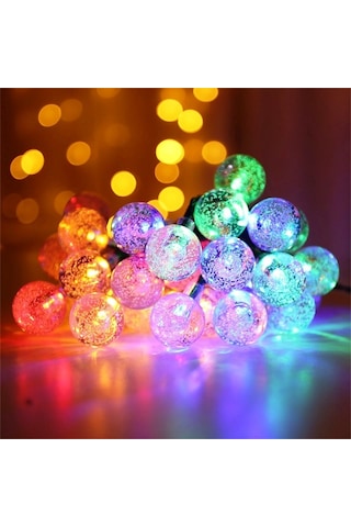 Vıp Kalite Renkli Kristal Top Led Işık Crystal Led Light Ball Yılbaşı Ağacı Işığı Renkli Noel Işığı Çok Renkli