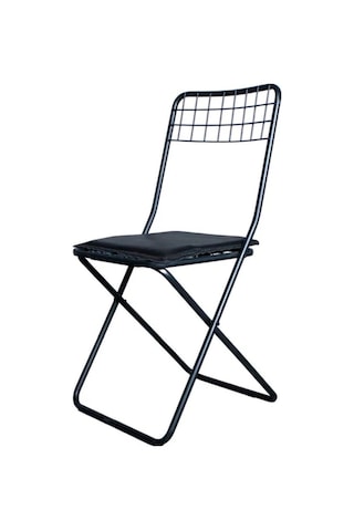 Nr Katlanır Sandalye, Ofis Balkon, Bahçe Katlanır Sandalyesi 1 Adet Siyah
