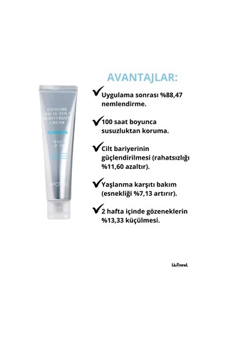 Apothe Exosome Squal-tox Moisturizing Cream 60 Ml Eksozomlar Ve Skualen İçeren Nemlendirici Krem