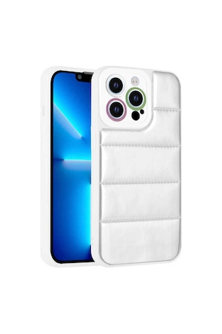 Apple Uyumlu iPhone 13 Pro Kılıf Kamera Korumalı Airbagli Renkli Zore Seksek Kapak Gümüş