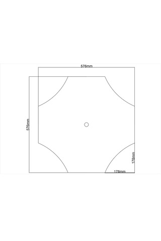 Motifpiyer Lamba Tavan Göbeği-54-model-4gen-iç-egri-56cm-2adet Beyaz