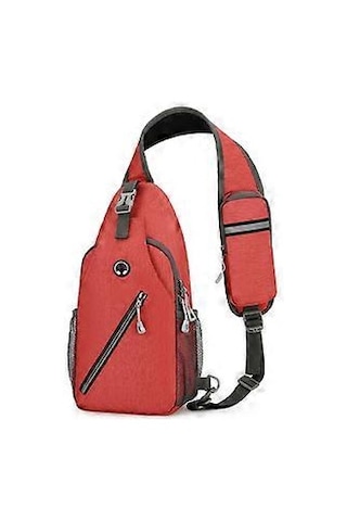 Çok İşlevli Göğüs Çantası Erkek Moda Trendi Su Geçirmez Omuz Çantaları Günlük Su Geçirmez Hafif Postacı Çantası Kırmızı Kırmızı