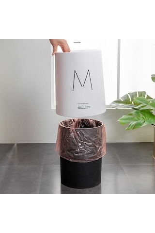 Tongxida 8l Yuvarlak Çift Katmanlı Açık Çöp Kutusu Altın Elmas Oturma Odası Yatak Odası Ofis Diğer