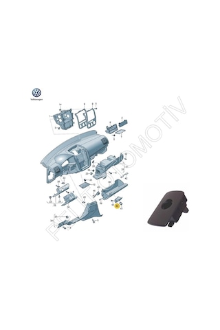 Jetta Torpido Kapak Mandalı 1K1857147E (2006-2010).