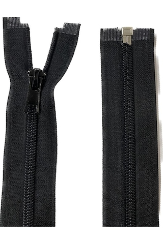 Mont Fermuarı 80cm Siyah Plastik Dişli