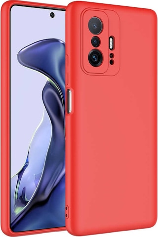 Rba Aksesuar Mi 11t 5g Kılıf Rba Mara Lansman Kapak - Kırmızı Kırmızı