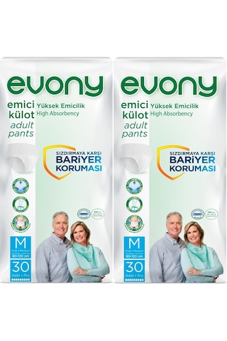 Evony Hasta Bezi Yetişkin Emici Külot M-orta 60 Adet 2pk 30