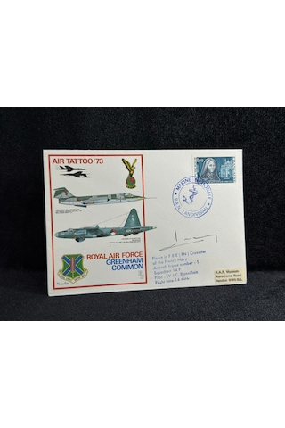 1973 İngiltere Kraliyet Hava Kuvvetleri Rafair Tattoo 73 Royal Air Force Fdc Islak İmzalı Limited