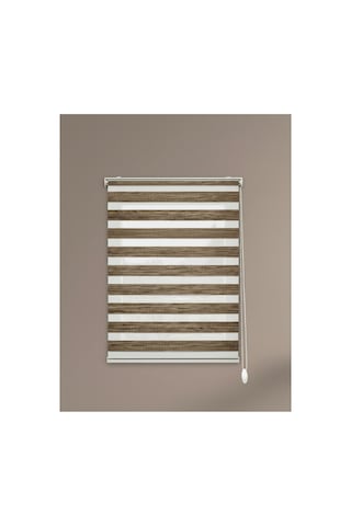 Gelincik Serisi Kırçıllı Kahverengi Renk - Yüksek Kaliteli Bambu Zebra Perde Kahverengi Kahverengi