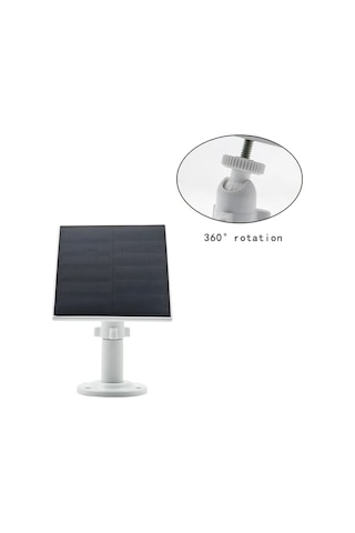 Xuweiwei Beyaz 3m Type C Kablolu 4w Dönebilen Taşınabilir Güneş Panel Şarj Cihazı Açık Hava Kameraları İçin Montaj Braketi Ve Vidalar Dahil