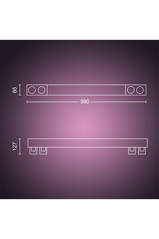 Philips Hue WCA Centris Led 4'lü Akıllı Spot Lamba 4x5.7W (Beyaz)