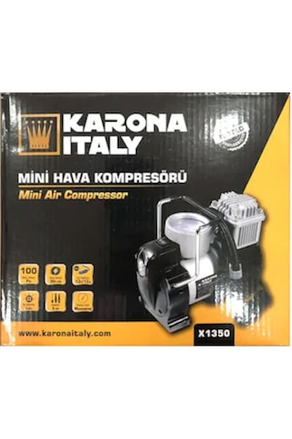 Karona 12volt Mini Araç Kompresör Güçlü Kompresör 100ps
