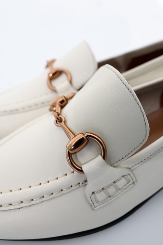 Kemik Deri Loafer 34306-Kemik