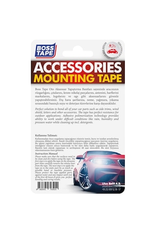 Boss Tape Araba Aksesuar Bandi, 1,5 Metre Uzunluk X 19 Mm Kalinlik