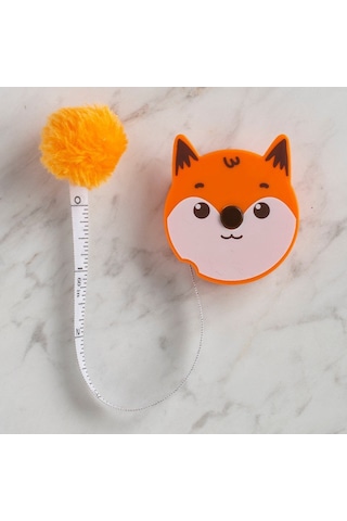 Büro Ev Ofis İçin 1,5mt Ölçer Turuncu Şerit Metre Sevimli Motif Mezura Diğer