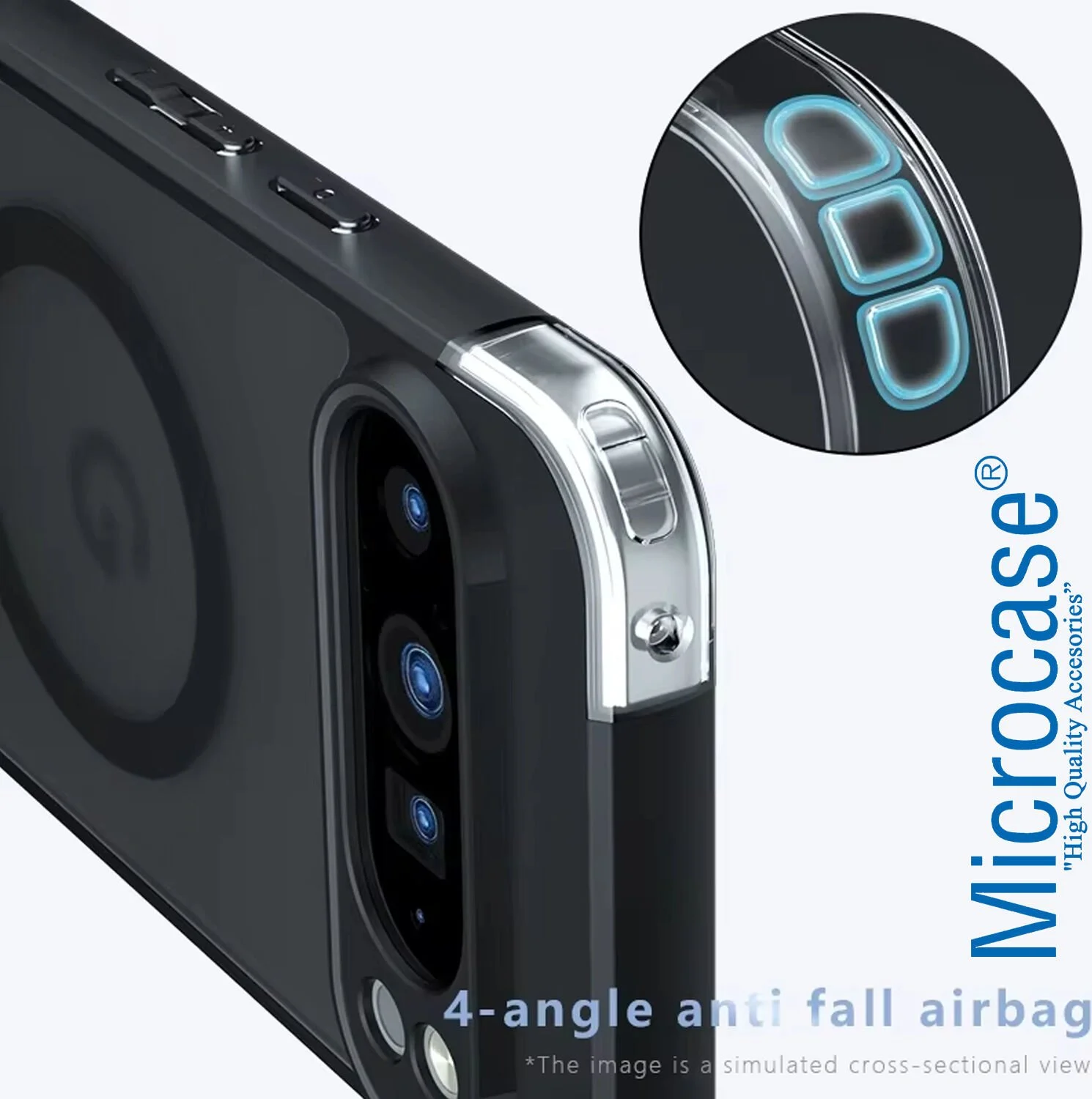 Microcase Google Pixel 9 Pro Xl Magsafe Uyumlu Mat Yüzey Kılıf Al4967 Siyah